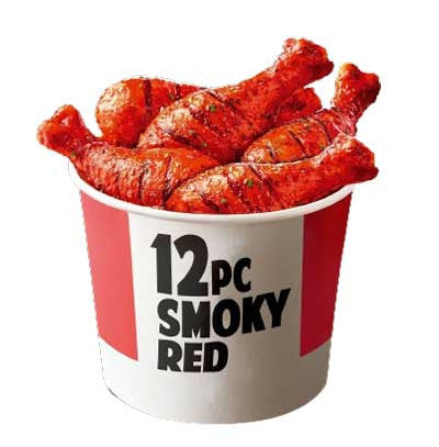 12 pcs Smoky Red Chicken Bucket