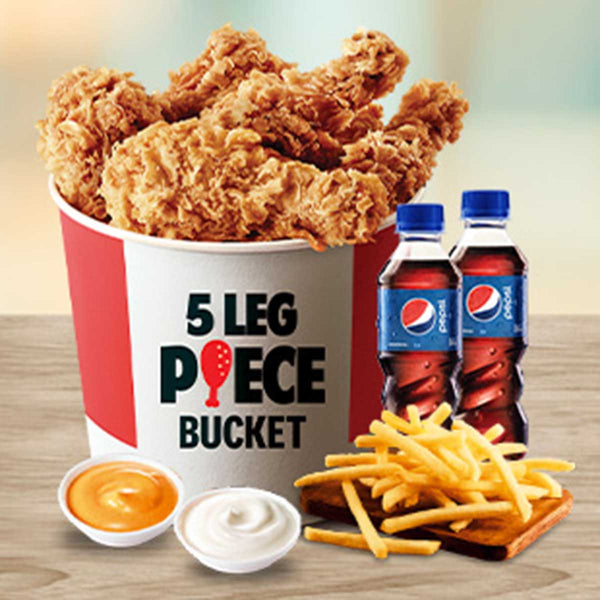 5 Leg Piece Bucket Meal with fries