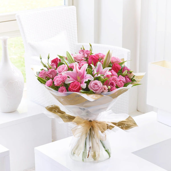 Mixed Thai Rose with Lily Flower Bouquet